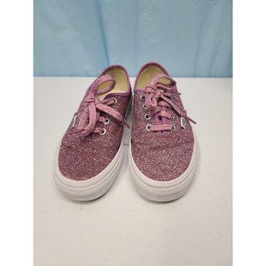 VANS OFF THE WALL Women's Lavender Authentic Glitter Sneakers Shoes size 5